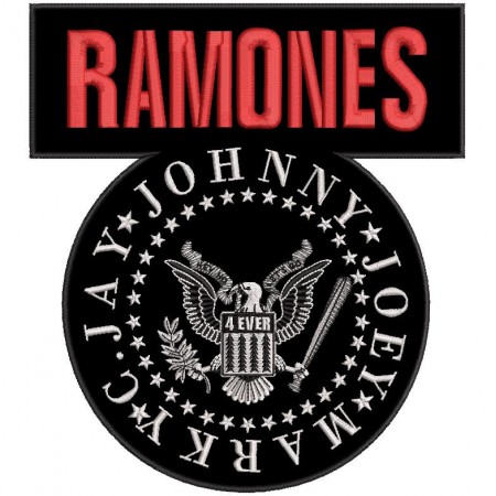 Patch Bordado Ramones 20x18 cm Cód.2663