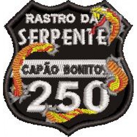 Patch Bordado Rastro da Serpente 5x4,5 cm Cód.2047