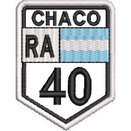 Patch Bordado Rota 40 Argentina Chaco 6x4,5 cm Cód.2069