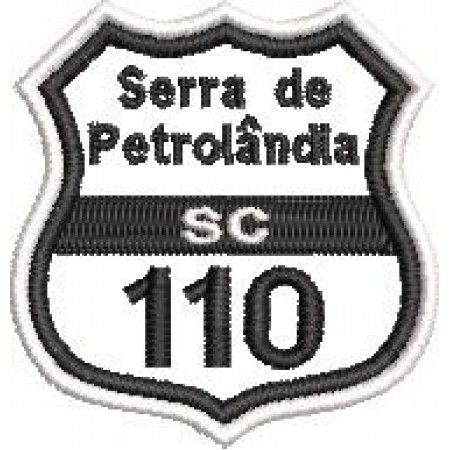 Patch Bordado Serra da Petrolândia 5x4,5 cm Cód.2027