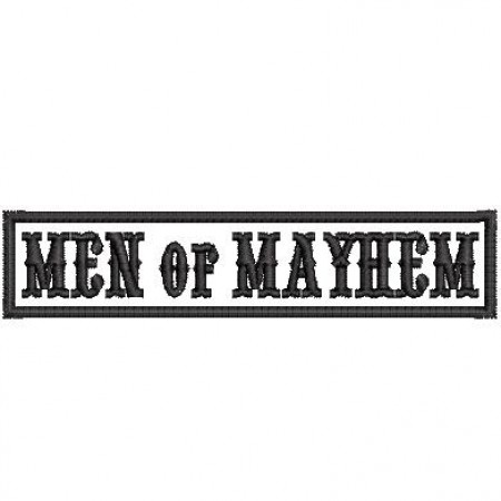 Patch Bordado Sons of Anarchy Men of Mayhem 2x10 cm Cód.1318