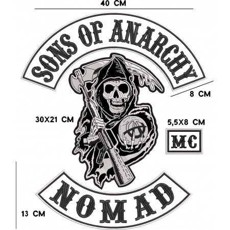 Patch Bordado Sons of Anarchy Nomad + Brinde! Cód.1511