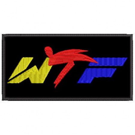 Patch Bordado Taekwondo WTF 5x10 cm Cód.4065