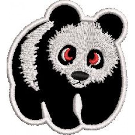 Patch Bordado Urso Panda 6x5,5 cm Cód.5245