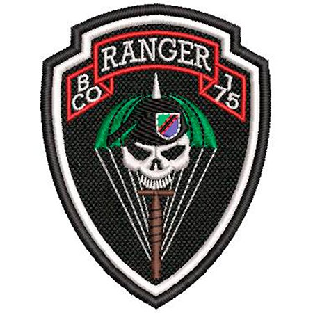 Patch Bordado Army Ranger Bravo Company 9,5x7 cm Cód.2405