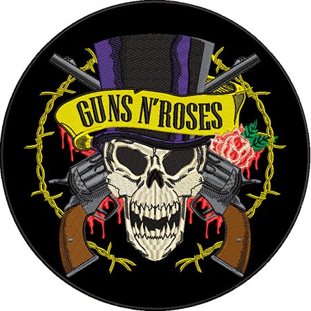 Patch Bordado Guns N' Roses 25x25cm Cód.2575