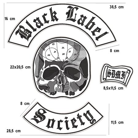 Patch Bordado Black Label Society 43x42 cm Cód.2730