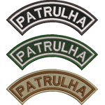 Patch Bordado Tarja curva Patrulha 5,5x14 cm Cód.2527(und.)