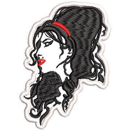 Patch Bordado Amy Winehouse 9x6,5 cm Cód.3109