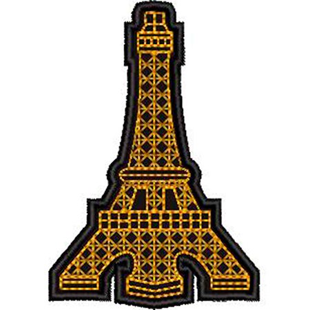 Patch Bordado Torre Eiffel 8x5,5 cm Cód.3238