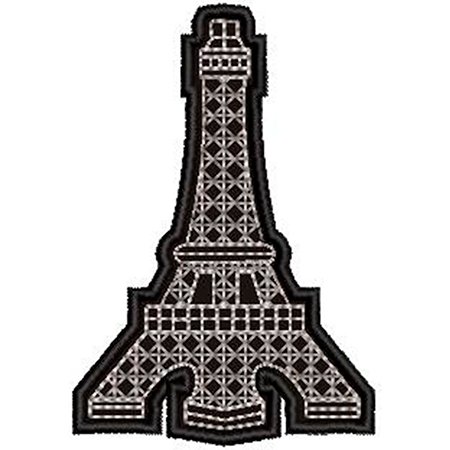 Patch Bordado Torre Eiffel - 8x5,5 cm - Cód.3239