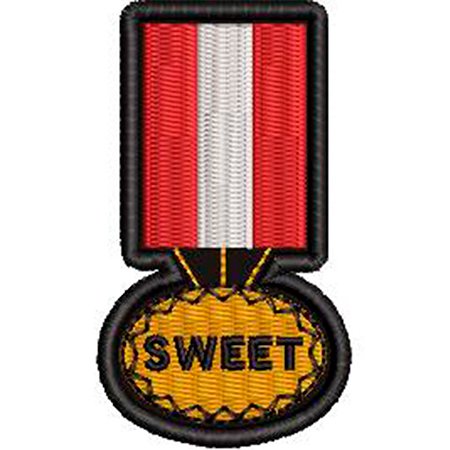 Patch Bordado Medalha - 7x3,5 cm Cód.3289