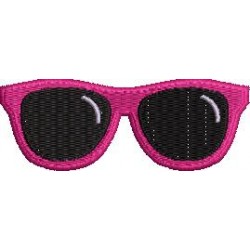 Patch Bordado óculos rosa 2,5x8 cm Cód.3205