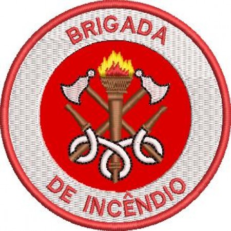 Patch Bordado Brigada de Incêndio 8,5x8,5 cm Cód.4622