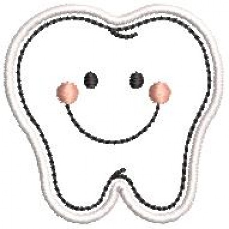 Patch Bordado Dentista Dente 4,5x4,5 cm Cód.4740