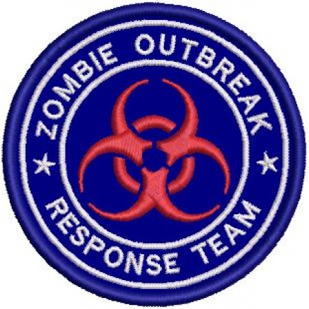 Patch Bordado Zombie Outbreak Response Break 8x8 cm Cód.4240