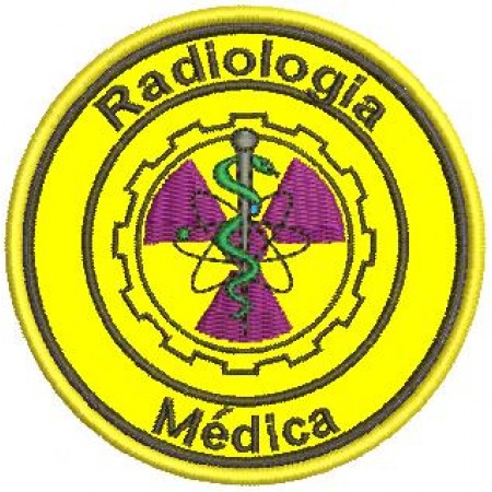 Patch Bordado Radiologia Médica 8x8 cm Cód.4669