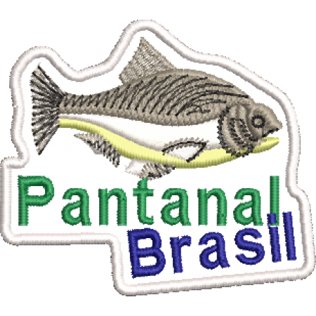 Patch Bordado Pantanal Brasil 8x7 cm Cód.5408