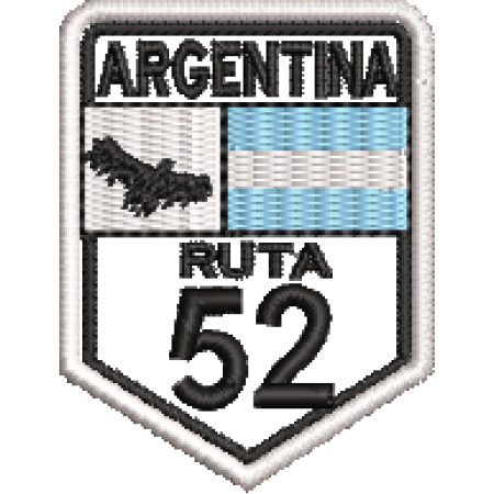 Patch Bordado Rota 52 Argentina 5x4 cm Cód.5443