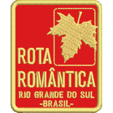 Patch Bordado Rota Romântica 7x5,5 cm Cód.5319