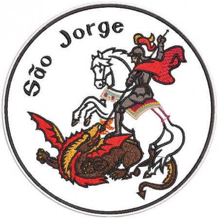 Patch Bordado São Jorge 15x15 cm Cód.4892