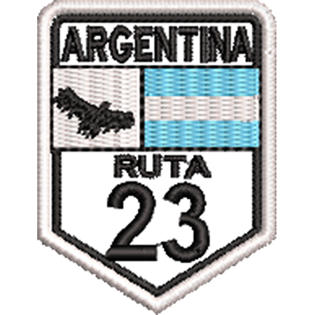 Patch Bordado Argentina Rota 23 - 5x4 cm Cód.5442