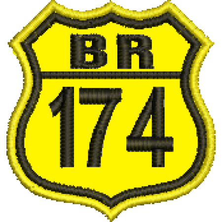 Patch Bordado BR 174 -  4,5x4 cm Cód.5483