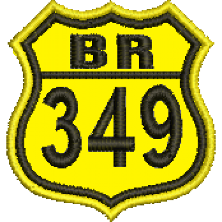 Patch Bordado BR 349 -  4,5x4 cm Cód.5485