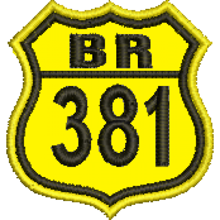 Patch Bordado BR 381 - 4,5x4 cm Cód.5484