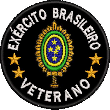 Patch Bordado Exército Brasileiro Veterano 9x9 cm Cód.5591