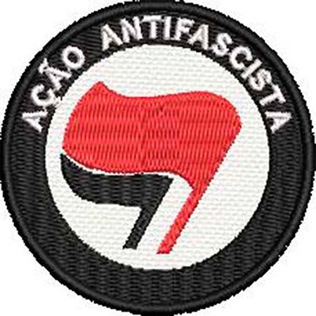 Patch Bordado Ação Antifascista 6x6 cm Cód.5304