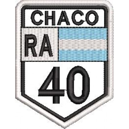 Patch Bordado RA 40 Chaco Argentina 8x6 Cód.5524