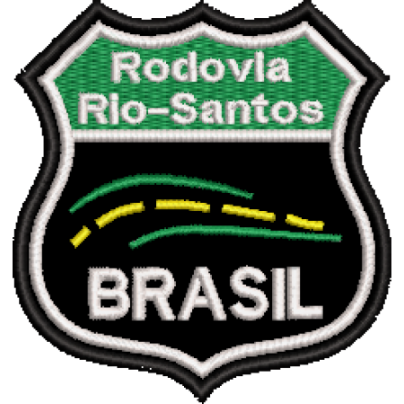Patch Bordado Rodovia Rio Santos 7,5x7 cm Cód.5588 