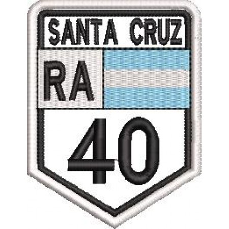 Patch Bordado Rota 40 Santa Cruz Argentina 8x6 cm Cód.5525
