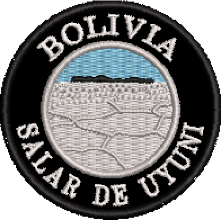 Patch Bordado Bolívia Salar de Uyuni 6x6 cm Cód.5796