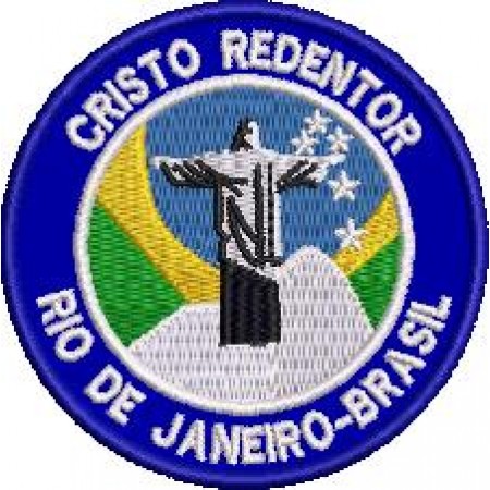 Patch Bordado Cristo Redentor Rio de Janeiro 7x7 Cód.5616