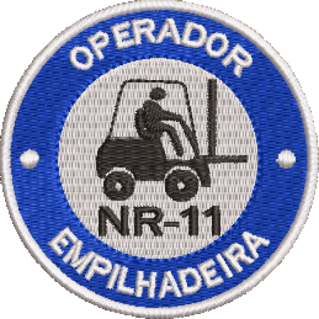 Patch Bordado Operador de Empilhadeira NR-11 - 8x8 cm Cód.5778