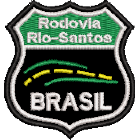 Patch Bordado Rodovia Rio Santos 5x5 cm Cód.5674 