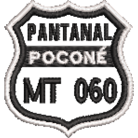 Patch Bordado Rota Pantanal Poconé 4,5x5 cm Cód.5856