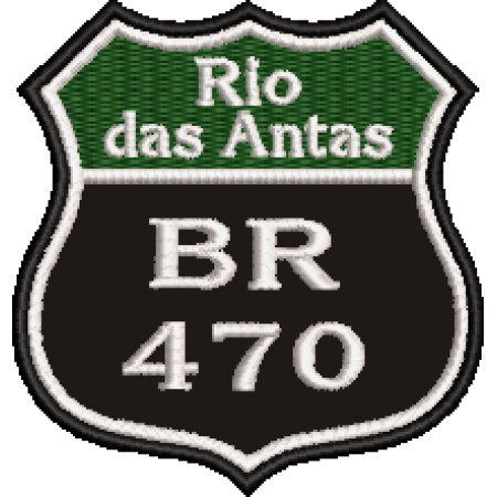 Patch Bordado Rio das Antas 6,5x6,5 cm Cód.5800