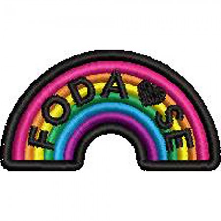 Patch bordado arco-íris Foda-se 3x6 cm Cód.6499