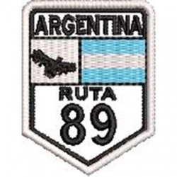 Patch Bordado Rota 89 Argentina 5x3,5 cm Cód.6478