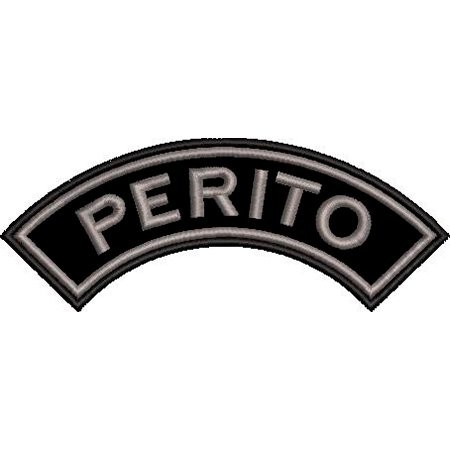 Patch Bordado Tarja de Ombro Perito - 5x14 cm Cód.6432