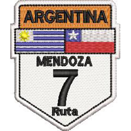 Patch Bordado Mendoza Argentina 7,5x6 cm Cód.6132