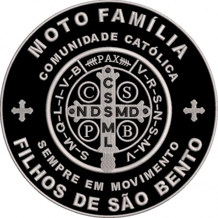 Patch Bordado bordado 25x25 cm -Filhos de São Bento- ATENÇÃO -exclusivo para integrantes do grupo Cód.6095