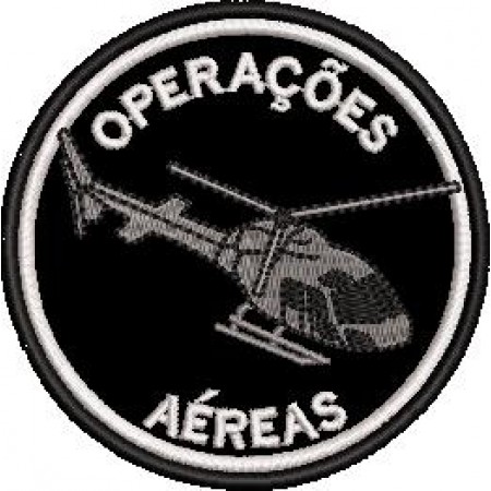Patch Bordado Operações Aéreas 8x8 cm Cód.6354