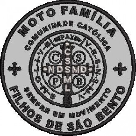 Patch Bordado REFLETIVO 10x10 cm -Filhos de São Bento- ATENÇÃO -exclusivo para integrantes do grupo Cód.FSBRF10