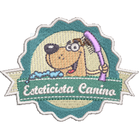 Patch Bordado Esteticista Canino 7x9,5 cm Cód.6003