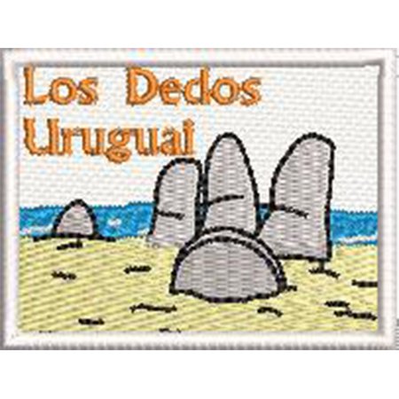 Patch Bordado Los Dedos Uruguai 4,5x6 cm Cód.6117