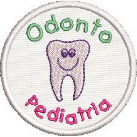Patch Bordado Odonto Pediatria 6,5x6,5 cm Cód.6030
